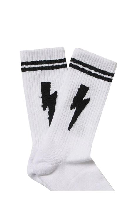 Calzini bambino bianchi in cotone NEIL BARRETT | 028991/FBIANCO